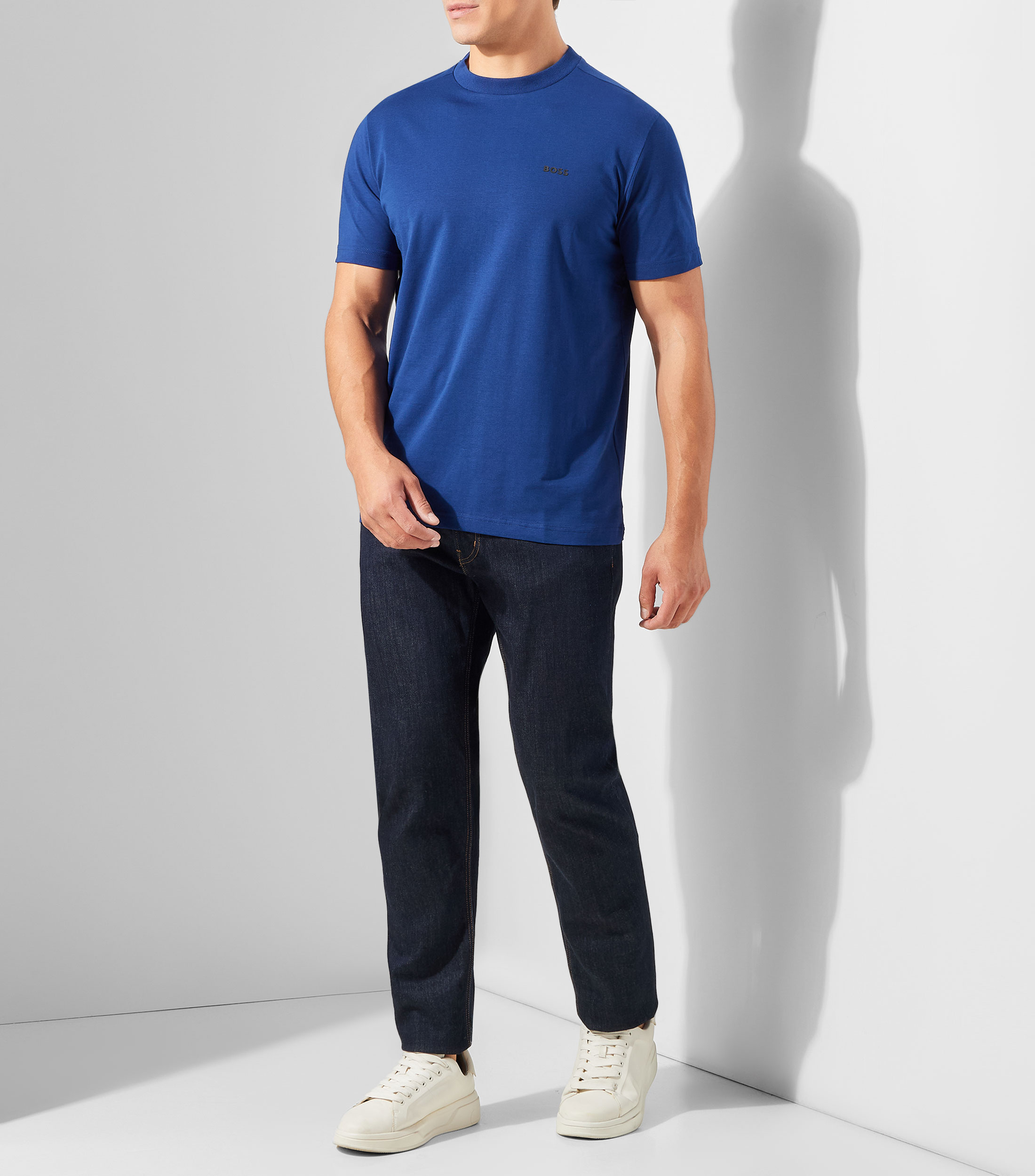 Playera cuello redondo manga corta estampada Hombre